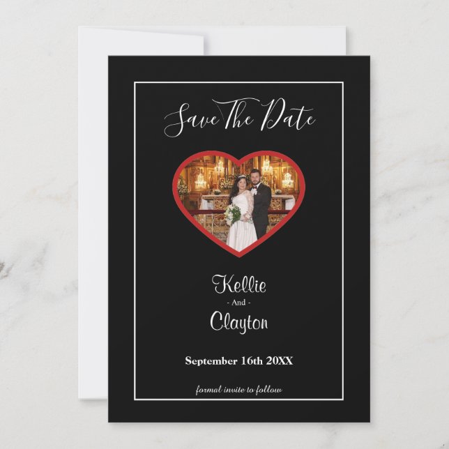 Reserve A Data Black Simples Moldura Salve A Data (Frente)