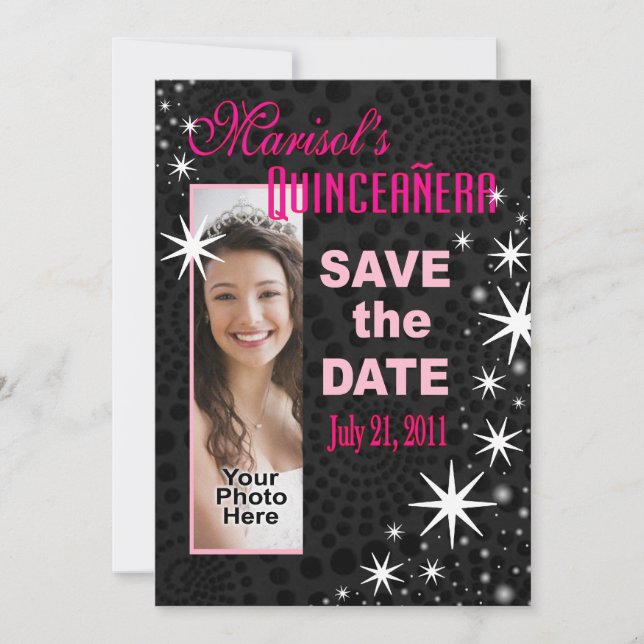 Reserve A Data Black Stars Quinceañera Photo Party (Frente)
