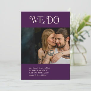 Reserve A Data Blaire Purple Modern Wedding