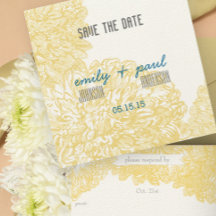 Blooming Dahlia Yellow Iris Wedding