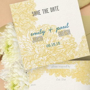 Reserve A Data Blooming Dahlia Yellow Iris Wedding