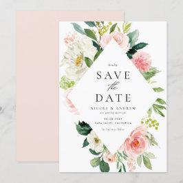 Reserve A Data Blooms Românticos de Primavera de Aquarela