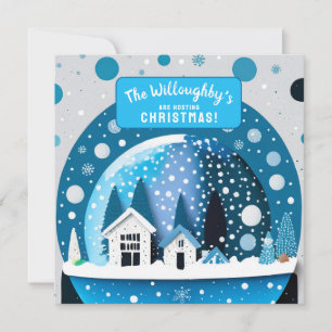 Reserve A Data Blue and White Winter Wonderland Casas de neve Glo