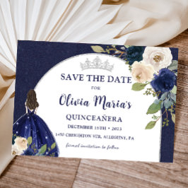Reserve A Data Blue Floral Princess Quinceañera Salva A Data