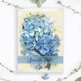 Reserve A Data Blue Hydrangea Blossom Casamento Salvar a Data