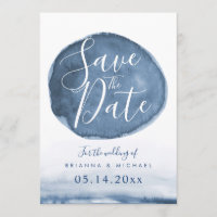 Blue Lake Water Stain | Guardar Personalizado Data