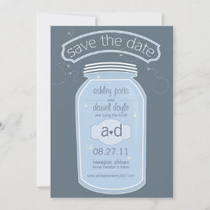 Reserve A Data Blue Mason Jar & Fireflies Salvar Data