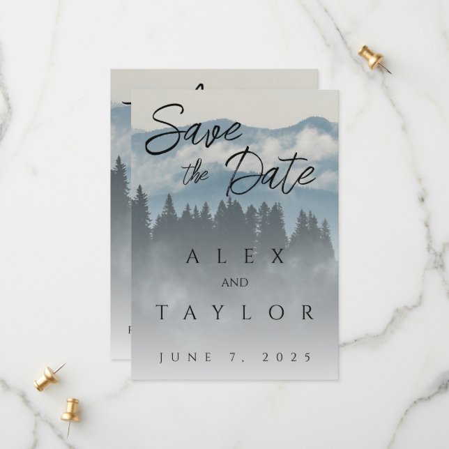 Reserve A Data Blue Mountain Save the Date (Frente/Verso In Situ)