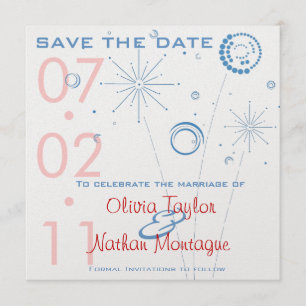 Reserve A Data Blue & Red Save the Date Fireworks