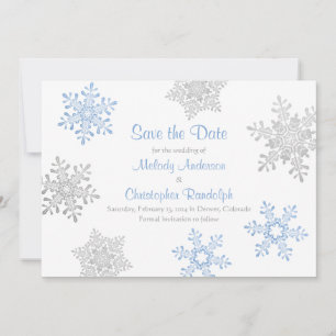 Reserve A Data Blue Silver Winter Snowflake Wedke Salvar Data