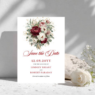 Reserve A Data Blush Burgundy Verde Save The Date Fashion