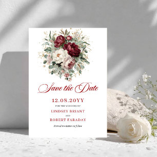 Reserve A Data Blush Burgundy Verde Save The Date Fashion