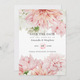 Reserve A Data Blush Dahlias Floral Wedding