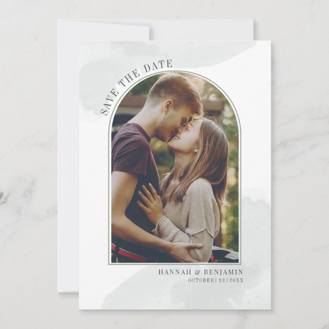 Reserve A Data Blush de Arco de Foto Moderno (Frente)