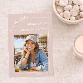 Reserve A Data Blush Pink Photo Graduation party