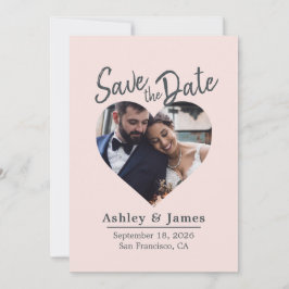 Reserve A Data Blush Rosa Foto Moderno Script Salve a Data
