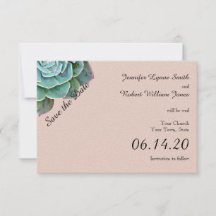 Reserve A Data Blush Succulent Wedding Salvar Data