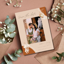 Reserve A Data Bohemian Pampas Photo Rust Wedding