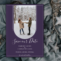 Boho Arch Foto Save the Date | Roxo