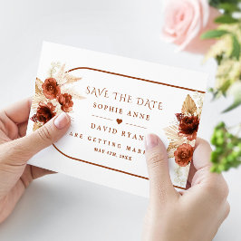 Reserve A Data Boho Arch Pampas Grass Floral Terracotta Casamento