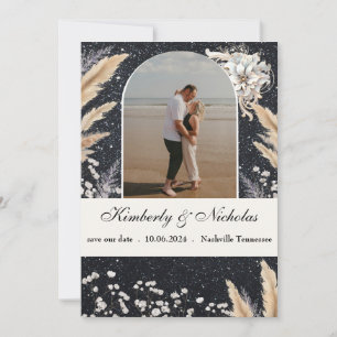 Reserve A Data Boho Arch Starry Sky Pampas Floral Terthy Russo