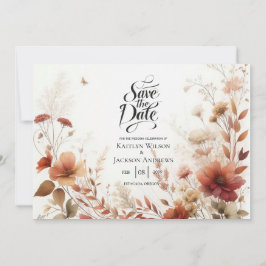 Reserve A Data Boho Browns with Butterflies Floral Wedding