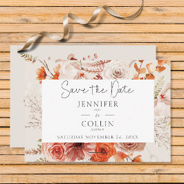 Reserve A Data Boho Burnt Orange Fall Floral Arch Monograma Beige