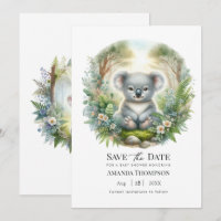 Boho Chic Floresta Koala Chá de Bebê