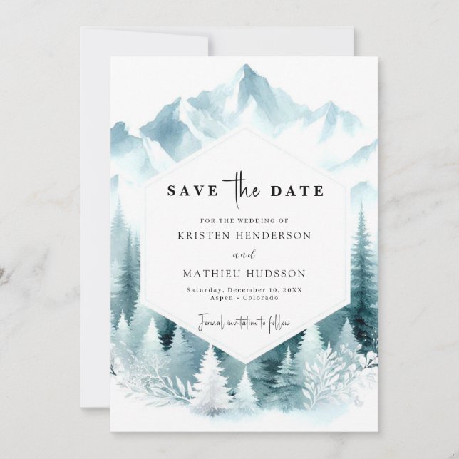 Reserve A Data Boho Chic Mountain Wedding (Frente)