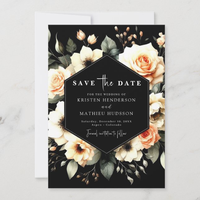 Reserve A Data Boho Chic Peach Wedding (Frente)