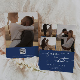 Reserve A Data Boho Chic Royal Blue Multi Photo Código QR