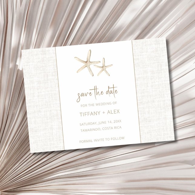 Reserve A Data Boho Elegant Beach Wedding Photo (Boho Elegant Beach Wedding Photo Save The Date)