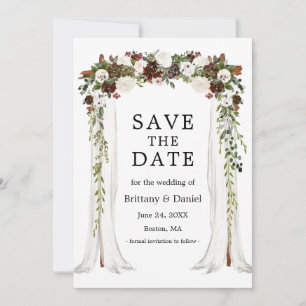 Reserve A Data Boho Floral - Arch Watercolor Boopy