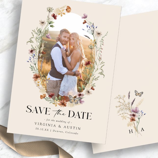 Reserve A Data Boho Floral Salvar A Data (Boho Floral Save The Date
)