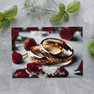 Reserve A Data Boho Flores Decorativas Vermelhas Casamento Salve
