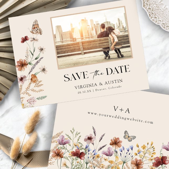 Reserve A Data Boho Foto Salvar A Data (Boho Photo Save The Date
)