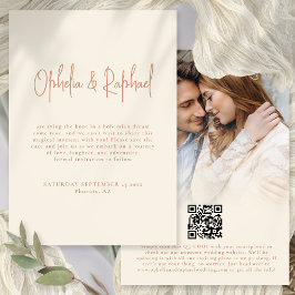 Reserve A Data Boho Foto Script QR Wedacotta Cream