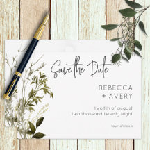Boho Greenery Modern Floral Wedding