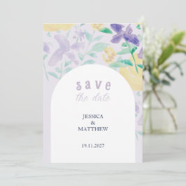 Reserve A Data Boho Lilac Floral Wedding