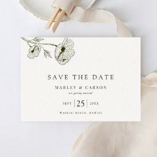 Reserve A Data Boho Minimalista Wildflower Wedding