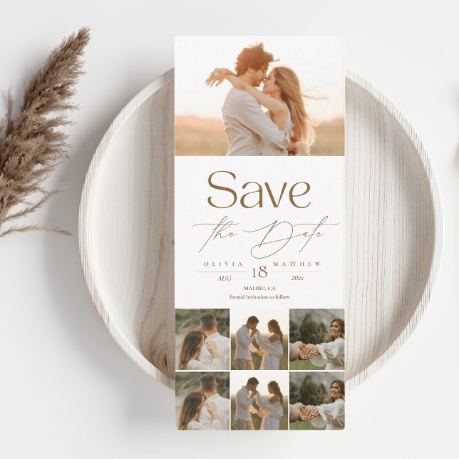 Reserve A Data Boho Moderno Foto Casamento Salve as Datas (Criador carregado)
