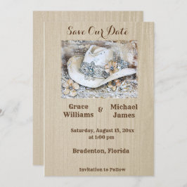 Reserve A Data Boho Ocidental Elegante