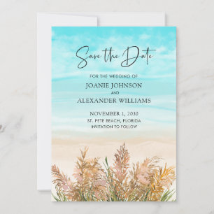 Reserve A Data Boho Pampas Grass Beach Scene Wede