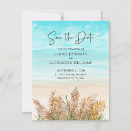 Reserve A Data Boho Pampas Grass Beach Scene Wede