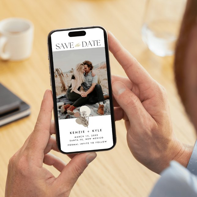 Reserve A Data Boho Photo Wedding (Boho Photo Wedding) (Boho Photo Wedding Save the Date)