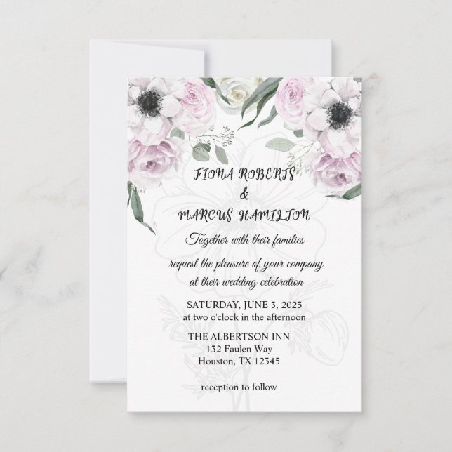 Reserve A Data Boho Rustic Elegant Floral Weding Date (Frente)