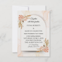 Reserve A Data Boho Salve o Cartão-Postal de Data - Rustic Floral