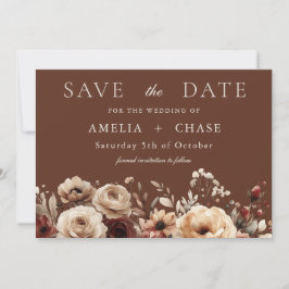 Reserve A Data Boho Terracotta Floral Summer & Casamento outono