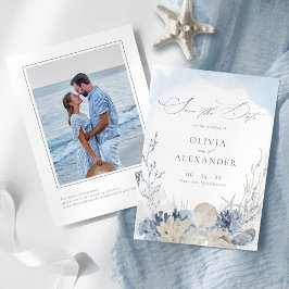 Reserve A Data Boho Watercolor Beach Wedding Photo