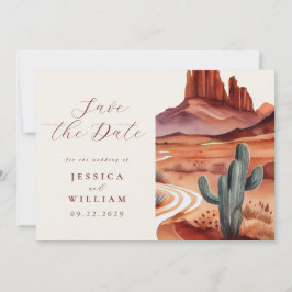 Reserve A Data Boho Watercolor Desert Wedding